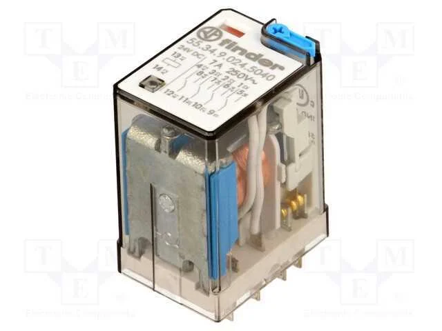 Rel&eacute; Ele. 4pdt 24vcc 7a/250vca 7a/30vcc