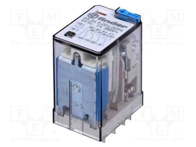 Rel&eacute; Ele. Contactos 4pdt 24vdc Max: 7a