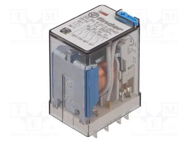 Rel&eacute; Ele. 4pdt 12vdc 7a Max250vac