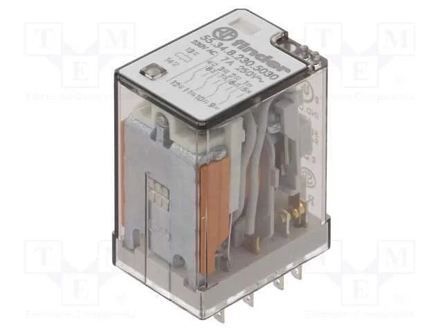 Rel&eacute; Ele. 4pdt 230va 7a/30vdc C/Led