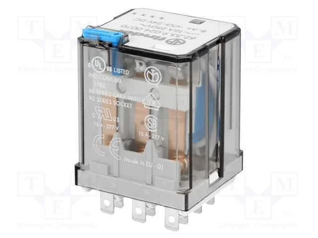 Rel&eacute; Ele.  3PDT 24VDC 16A/250VAC 445?