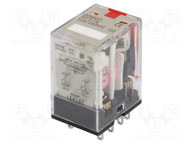 Rel&eacute;: Eletromagn&eacute;tico, Dpdt, Ubobina: 230vac, Icontactos Max: 10a