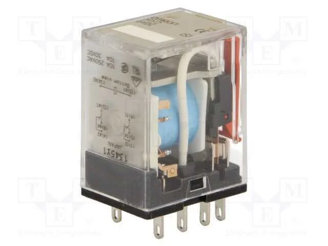 Rel&eacute;: Eletromagn&eacute;tico, Dpdt, Ubobina : 6vdc, Icontactos Max: 10a