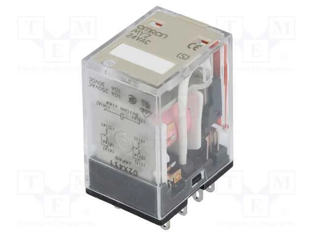 Rel&eacute;: Eletromagn&eacute;tico, Dpdt, Ubobina: 24vac, Icontactos Max: 10a