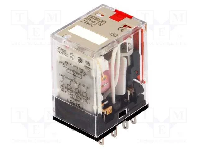 Rel&eacute;: Eletromagn&eacute;tico, 4pdt, Ubobina: 24vac, Icontactos Max: 5a