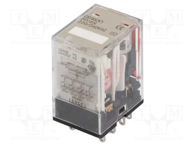 Rel&eacute; Ele. 4pdt 230vac 5a/220vac 5a/24vdc