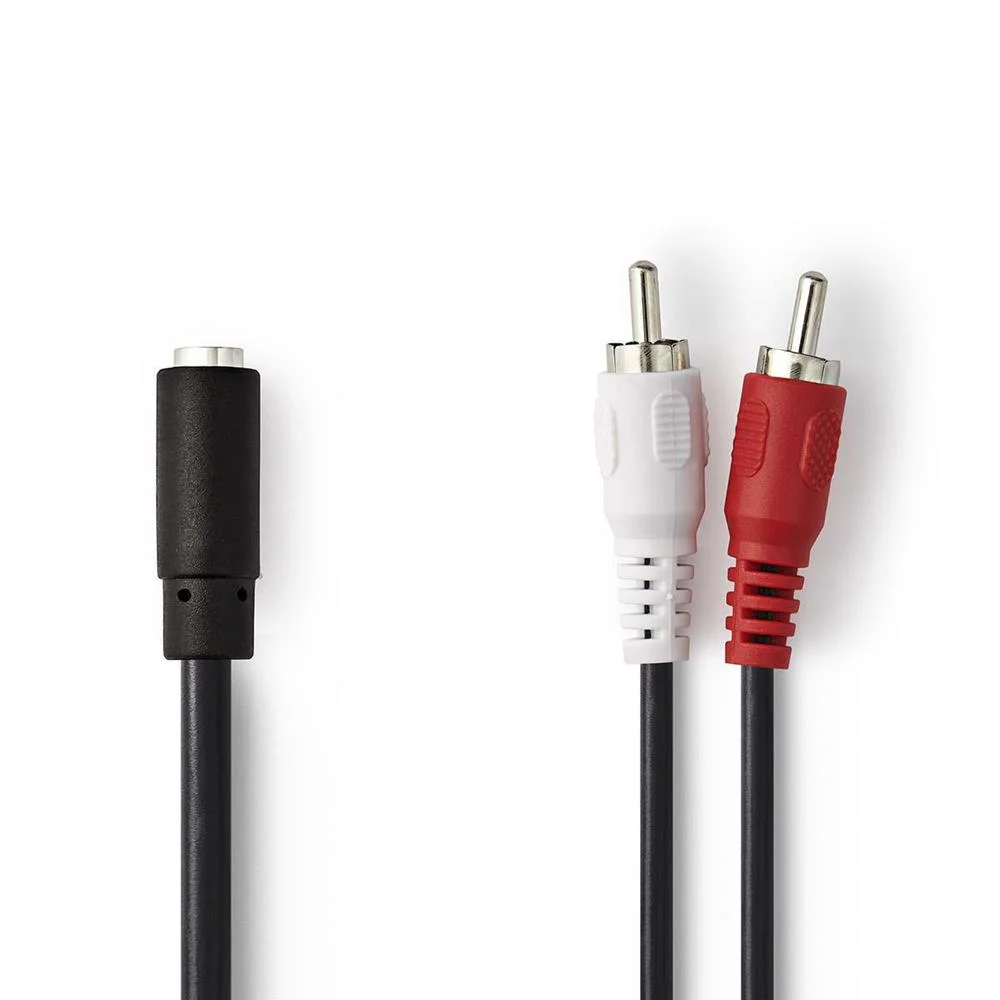 Cabo 2x Rca Macho - F&ecirc;mea Jack 0.2m