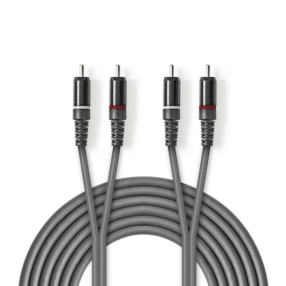 Cabo De &Aacute;udio Est&eacute;reo  2x Rca Macho - 2x Rca Mac.