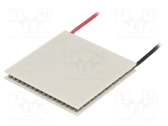 M&oacute;dulo: de Peltier, 14,2v, 5,3a, 40x40x4mm, 57w, Al2o3, 16awg, 68c