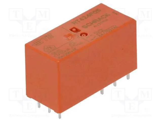 Rel&eacute;: Eletromagn&eacute;tico, Dpdt, Ubobina : 5vdc, 8a, 8a/250vac, Pcb, 42o
