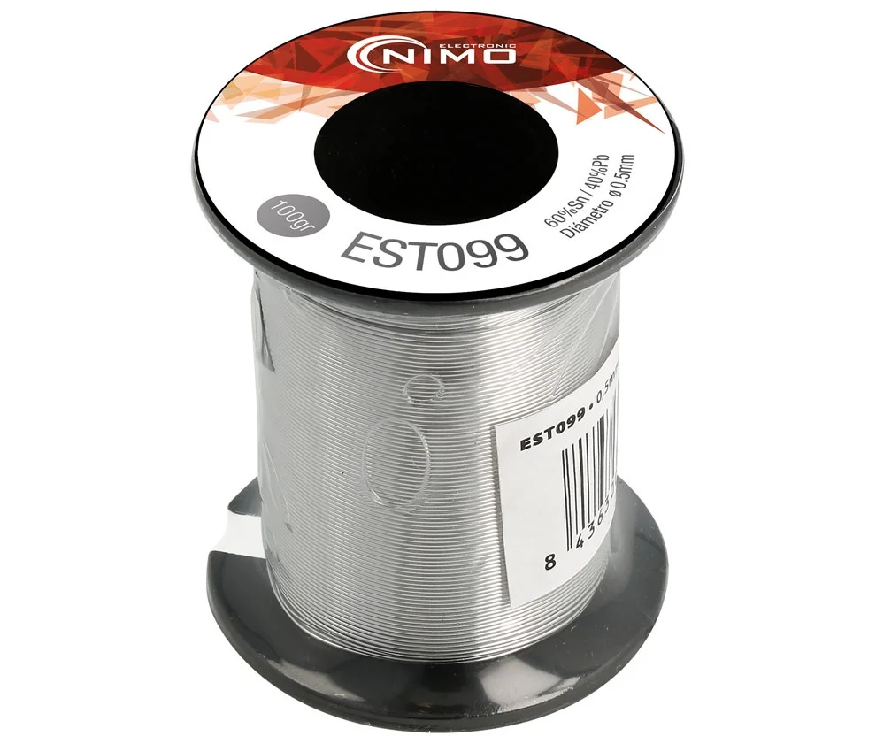 Hilo de Esta&ntilde;o 60% Sn, 40% Pb, 2% Flux 0.50mm Car.