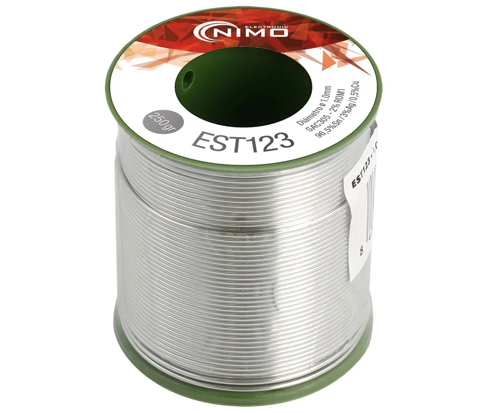 Hilo de Esta&ntilde;o Tri-Metal 96.5% Sn, 3.0% Ag, 0.5% .