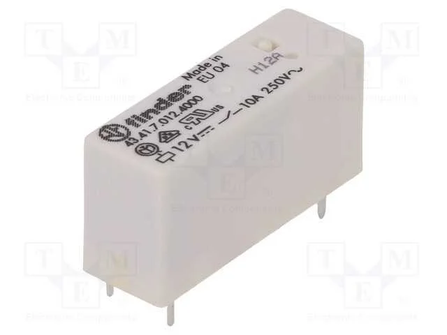 Rel&eacute;: Eletromagn&eacute;tico, Spdt, Ubobina : 12vdc, Icontactos Max: 15a