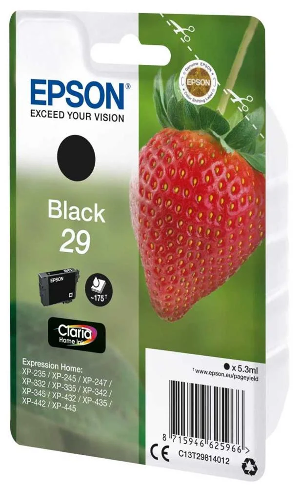 Tinteiro EPSON Serie 29 Preto XP-235/332/335/432/.
