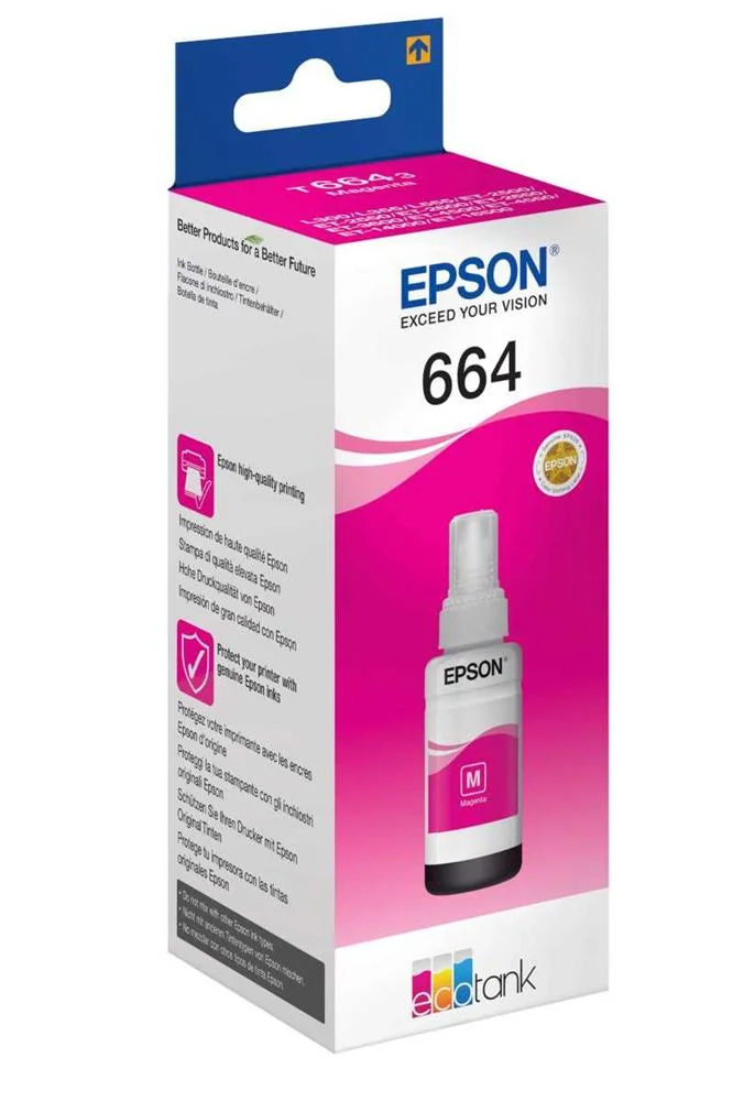 Epson Tinteiro T6643 Magenta In Bottle 70ml Ecota.