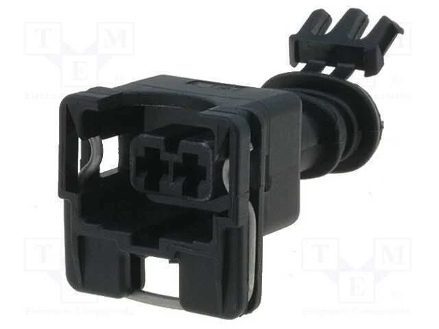 Conector: Automotive, Jpt, F&ecirc;mea, Ficha, com Cabo, Pin: 2, Preta