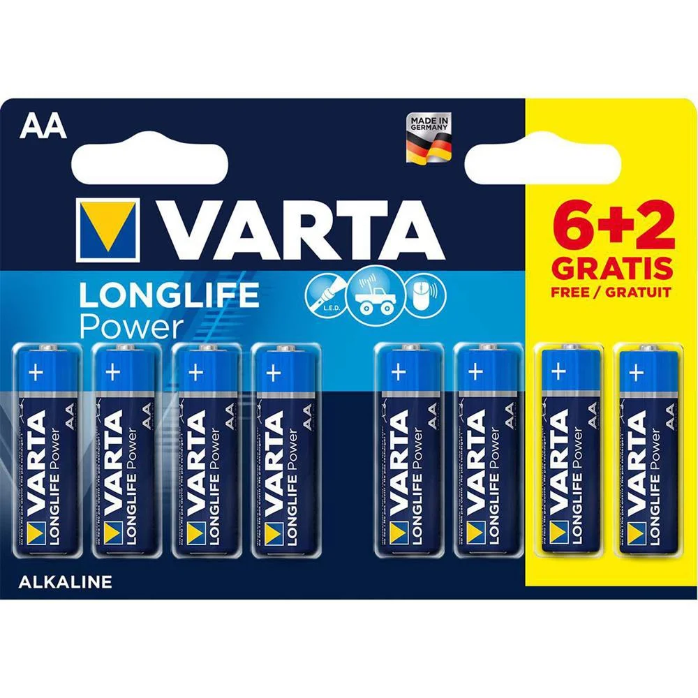 Pilha Alcalina Varta Lr6 AA 1,5v High Energy (8 Pcs) 