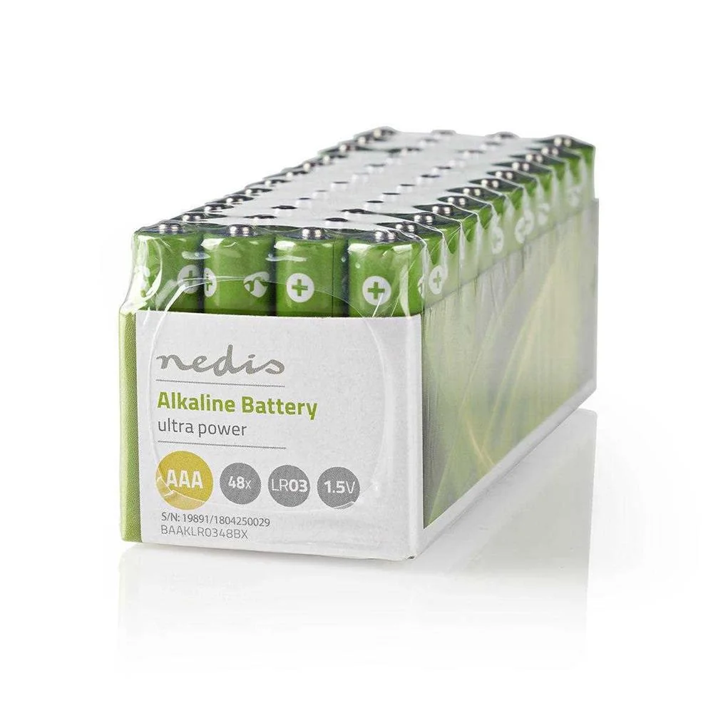 Pilhas Alcalinas Nedis Baaklr0348bx 1.5v Lr03 AAA (48 Unidades)