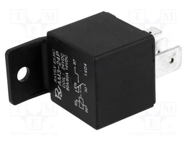 Rel&eacute; eletromagn&eacute;tico; SPDT;  24VDC; 80A; Auto