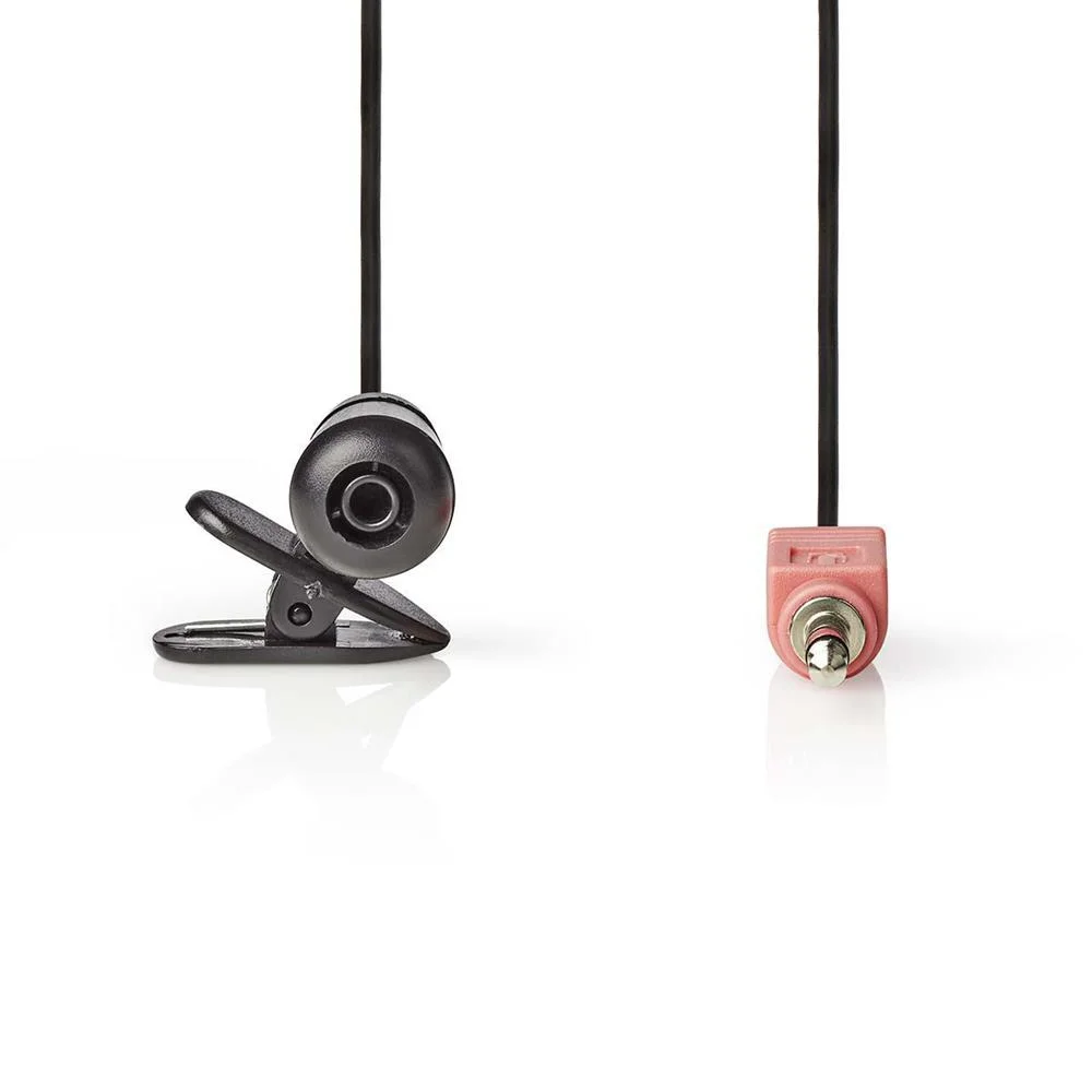 Micr&oacute;fono Con Cable | Con Pinza | 3,5 Mm | Negro