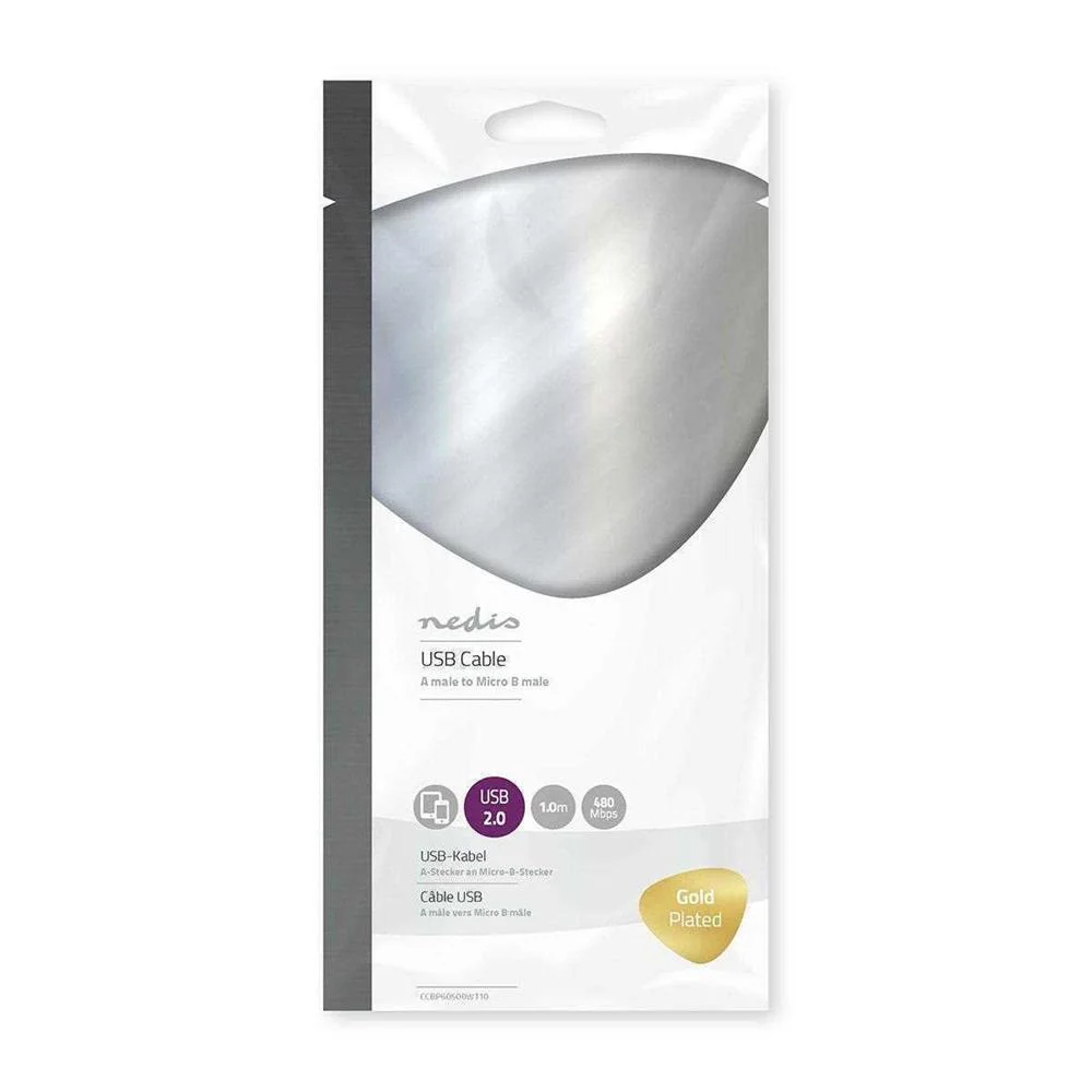 Cabo Flat Microusb 1m Branco