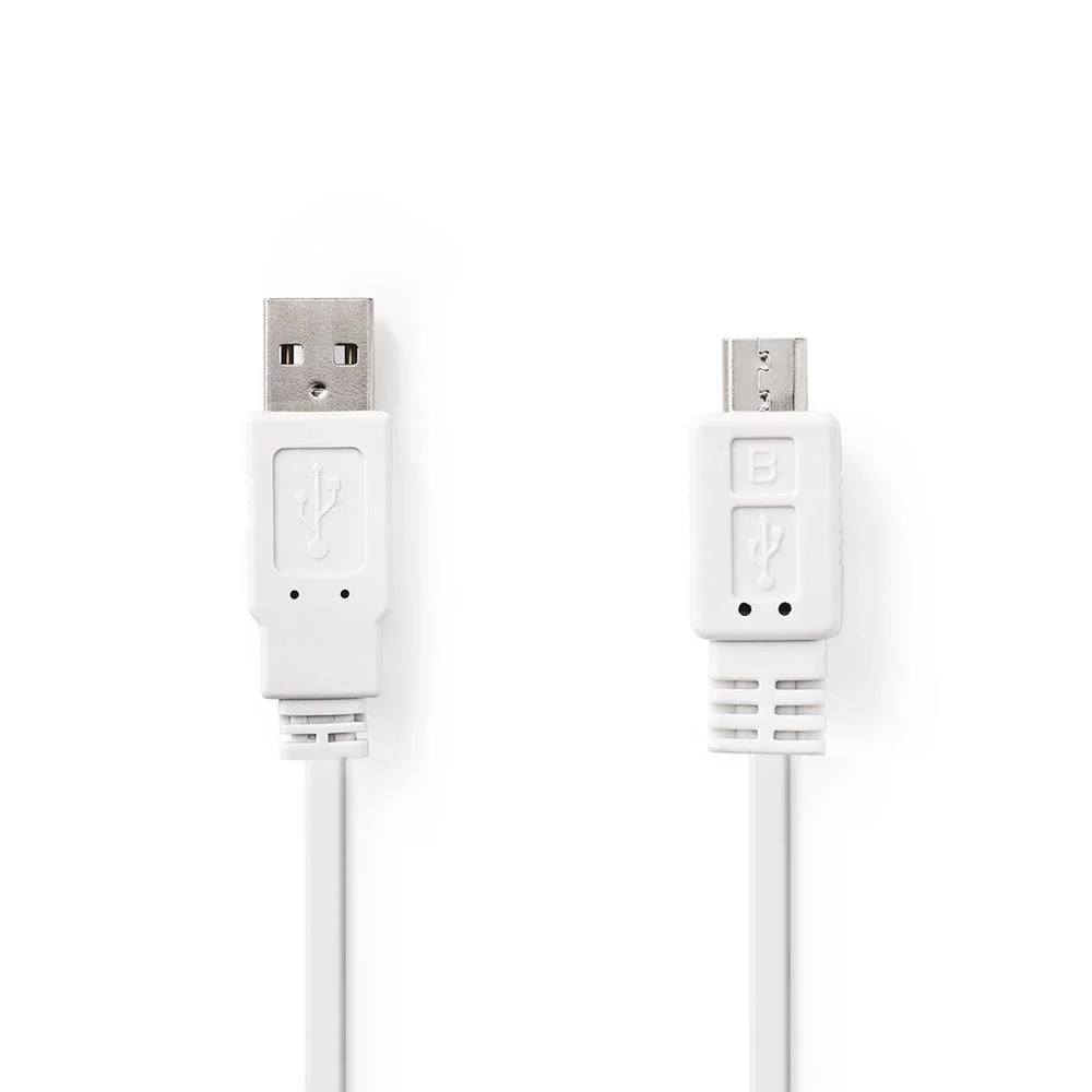 Cabo Micro Usb Flat 1m Branco