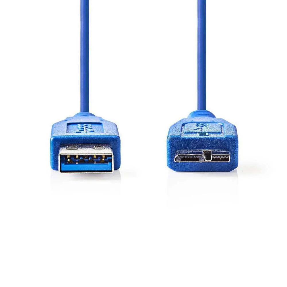 Cabo USB 3.0 - Micro USB B 5m Azul