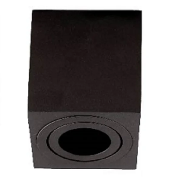 Aplique de Teto Gu10 Quadrado Preto