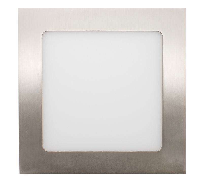 Led Painel Quadrado Niquel 18w 3000k