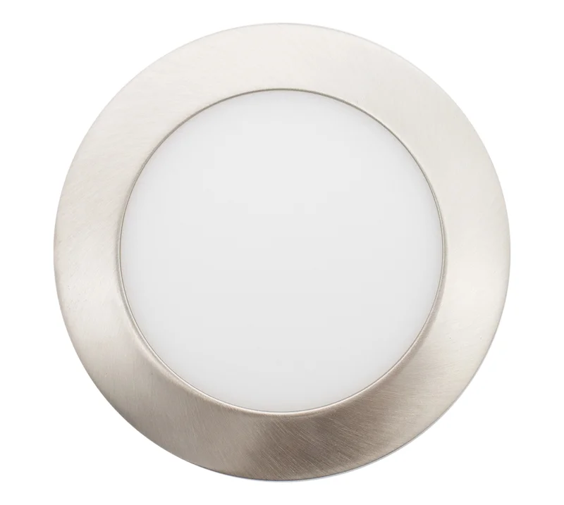 Panel LED Redondo Niquel 5w 6400k