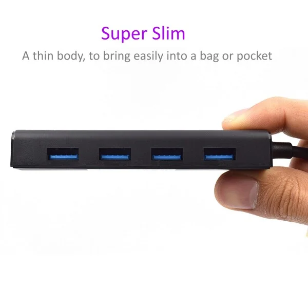 Hub Usb Ewent Ew1136 4 Portas Usb 3.1 Gen1 (Usb 3.0) Preto