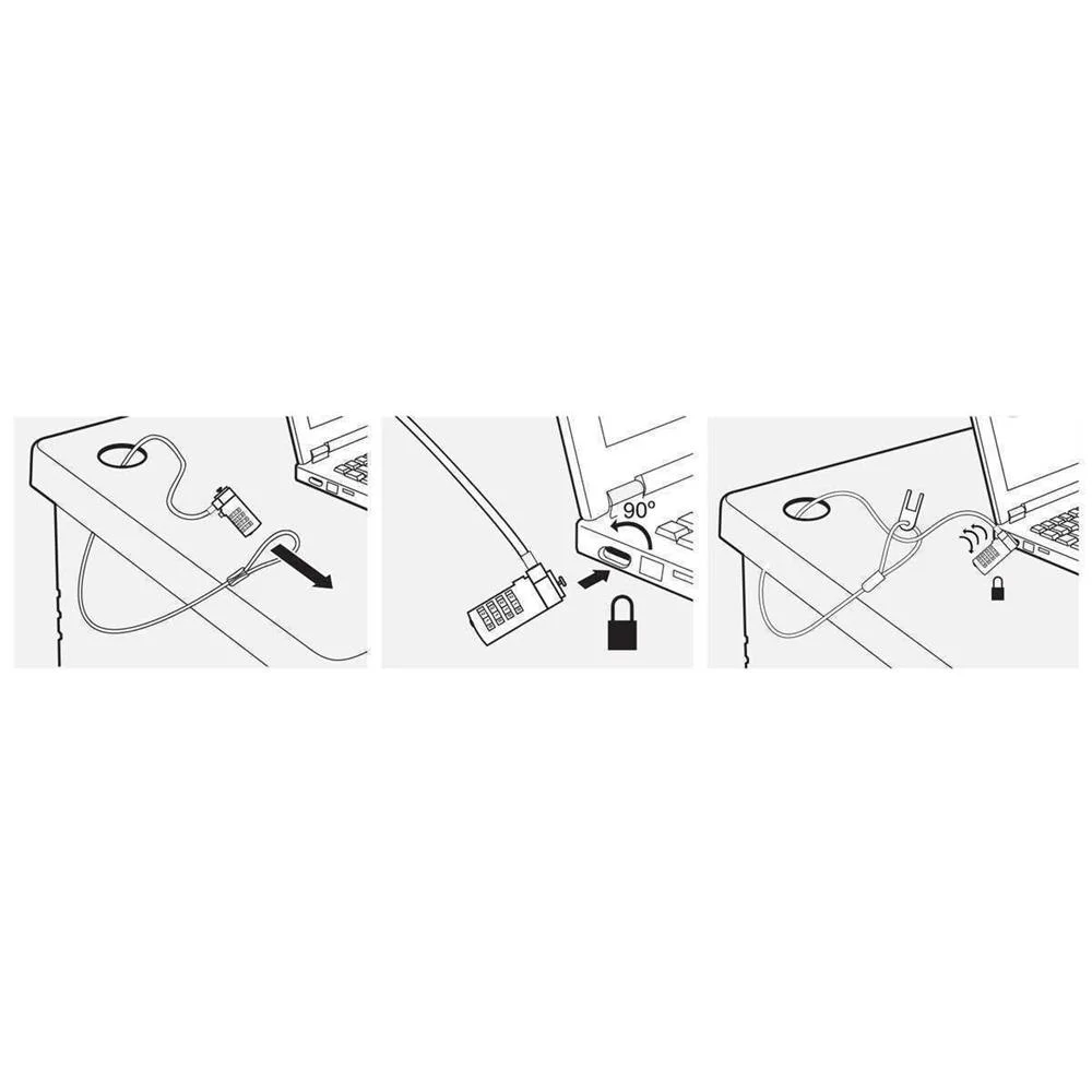 Ewent Cable Seguridad para Portatil. 1,5m Con Can.