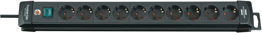 Extens&atilde;o El&eacute;trica 10 Tomadas 3m Preto