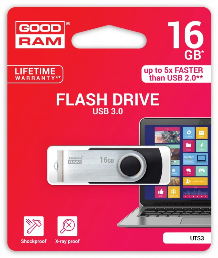 Goodram Uts3 Usb 3.0        16gb Black