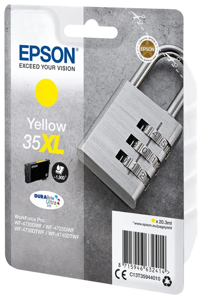 Tinteiro de Tinta Original Epson 35xl Amarelo 