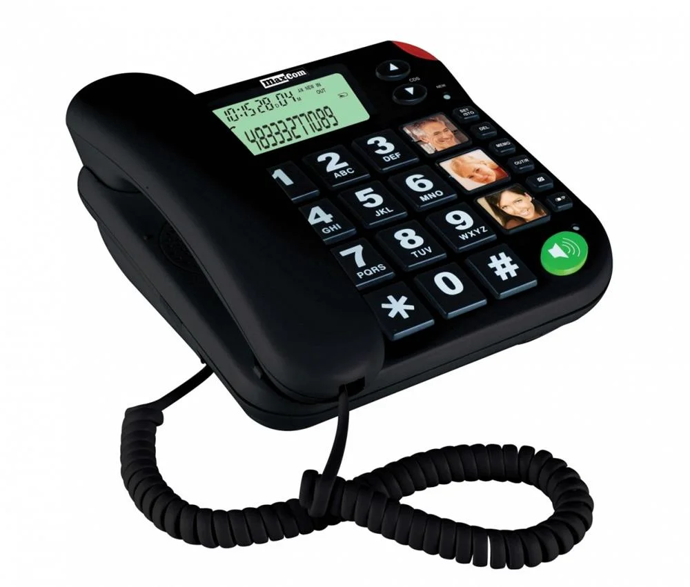 Tel&eacute;fono Fijo Maxcom Kxt480 Negro