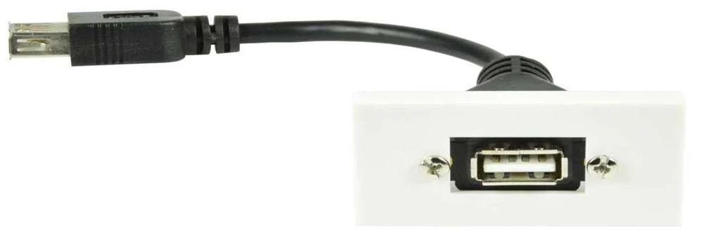Conetor Usb2.0 Tipo-A para Femea P/ Painel Liga&ccedil;ao