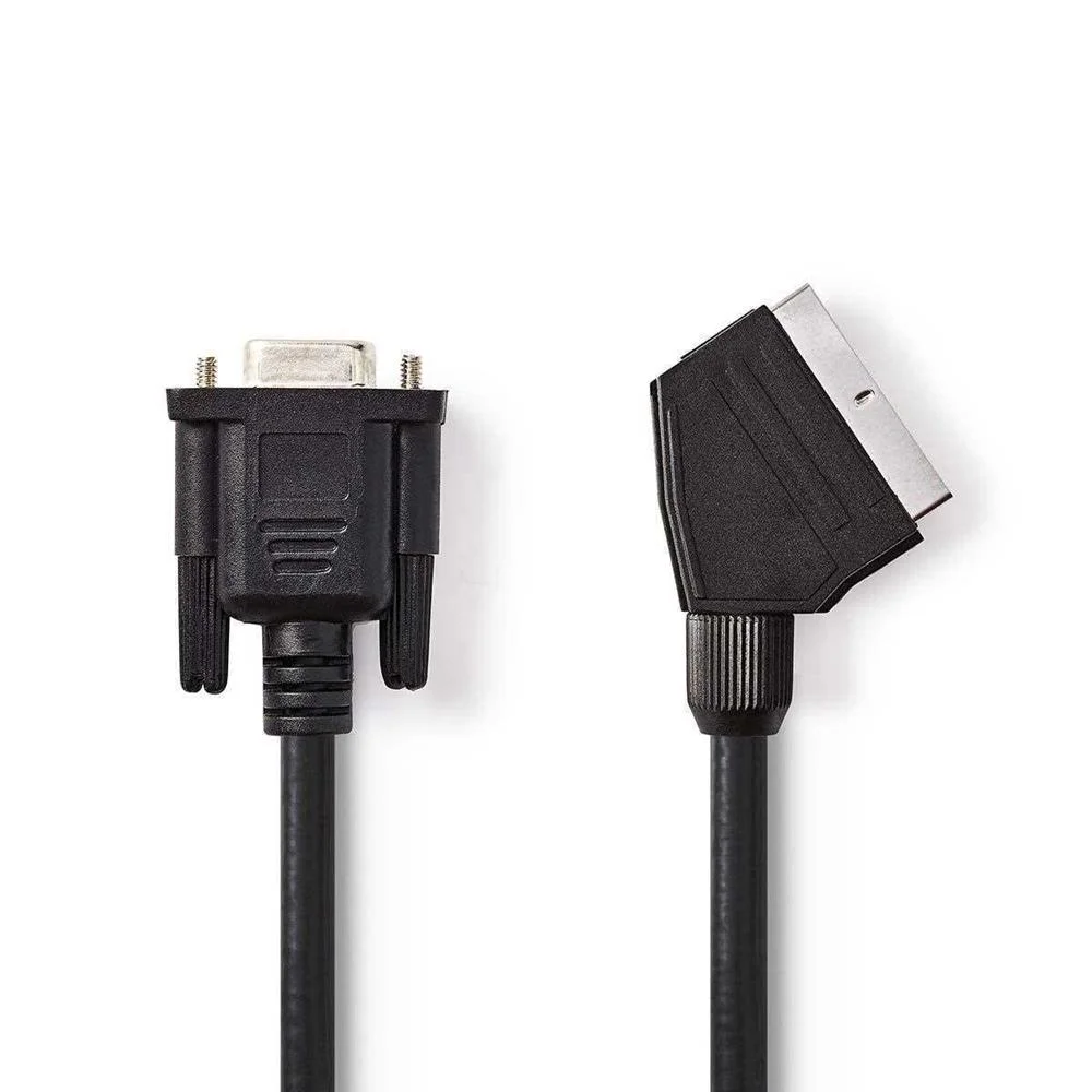 Cabo Scart-Vga  Scart Macho - F&ecirc;mea Vga  2.0 M .