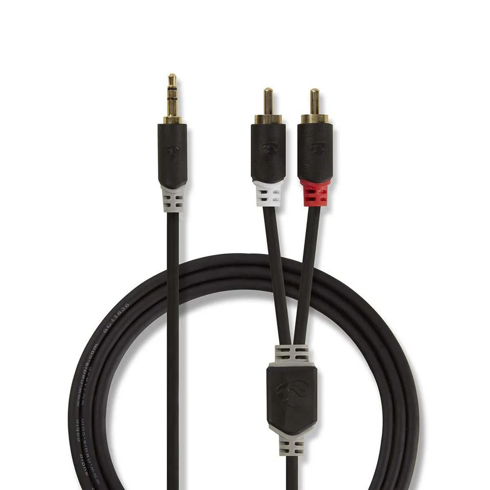 Cabo De &Aacute;udio Est&eacute;reo  3,5 Mm Macho - 2x Rca Mas.