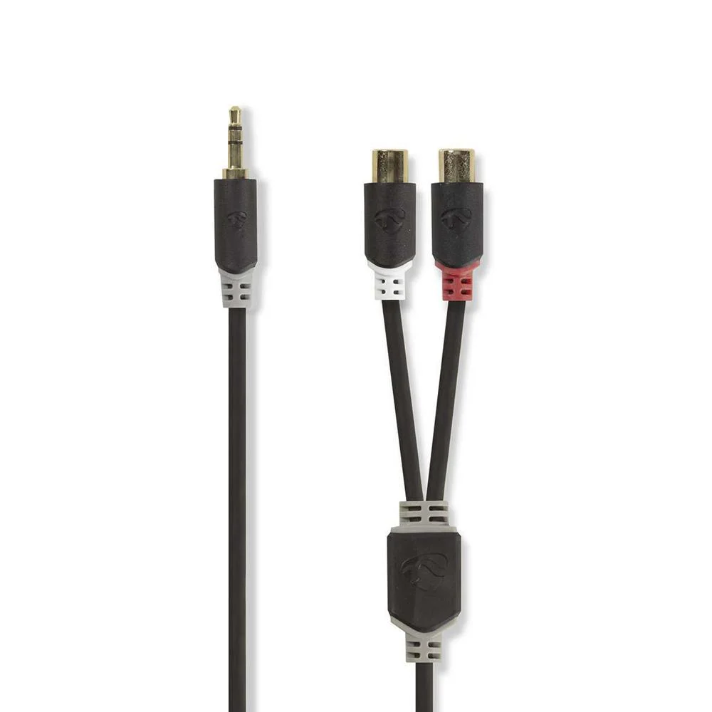 Cabo De &Aacute;udio Est&eacute;reo  3,5 Mm Macho - 2x Rca Fem.