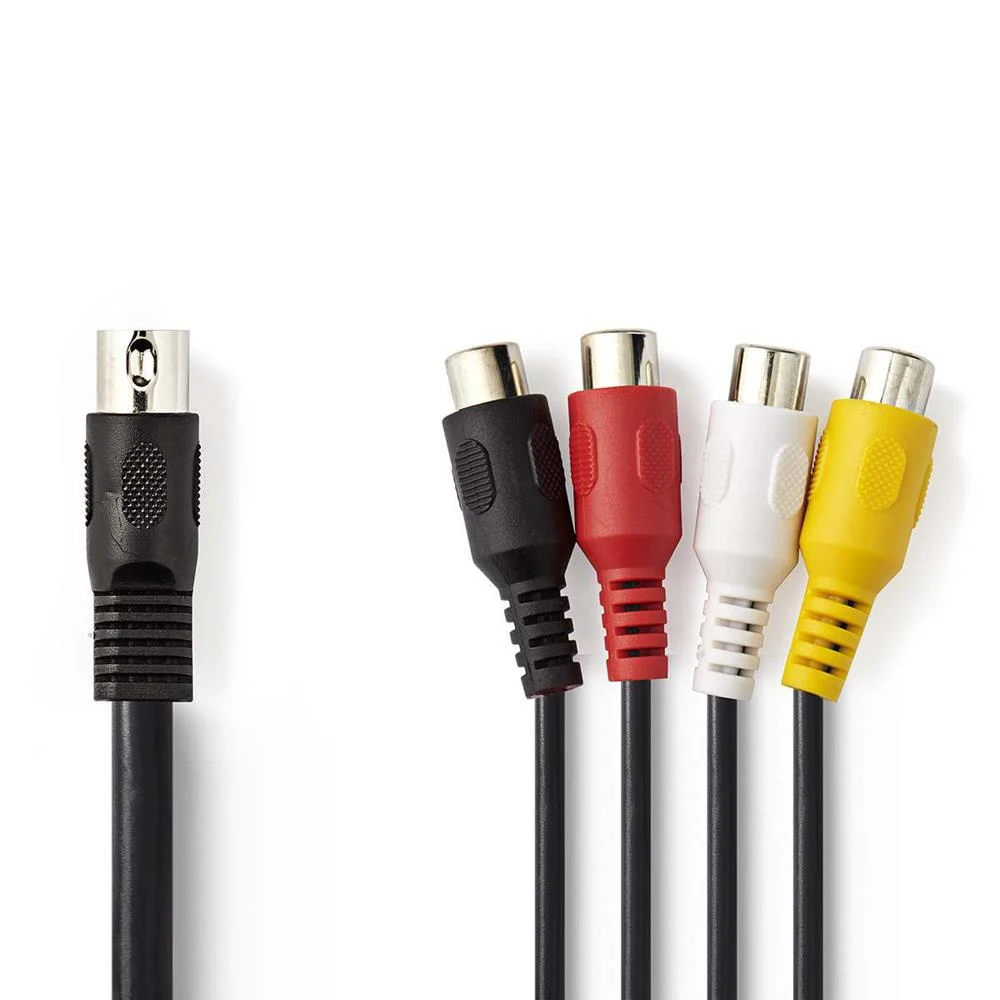 Cable de Audio Din | Din de 5 Pines Macho - 4x Rc.