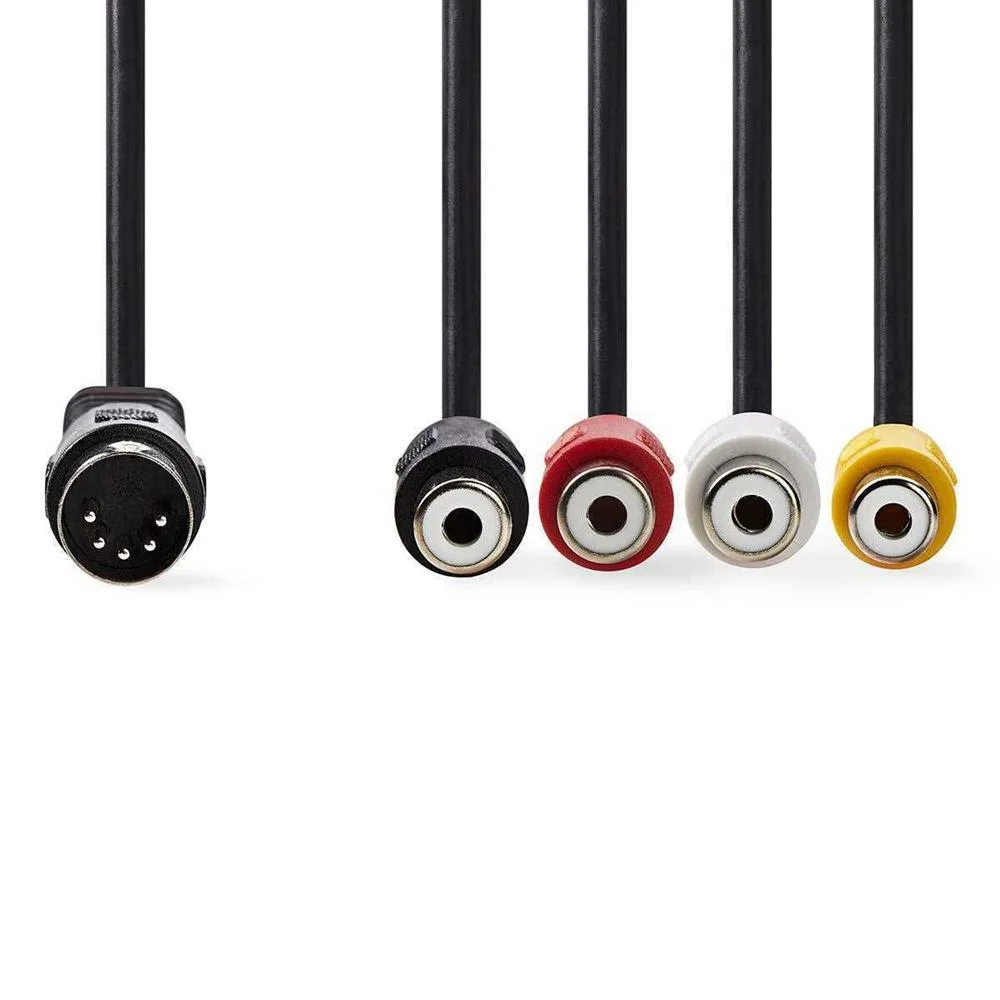 Cable de Audio Din | Din de 5 Pines Macho - 4x Rc.