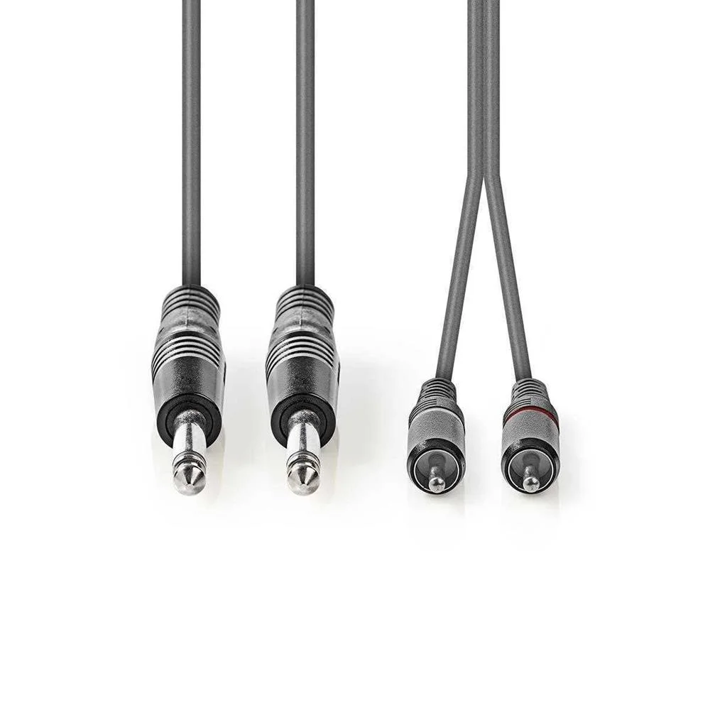 Cabo Jack 2x 6.35 Mm Macho - 2x Rca Macho 1.5 M