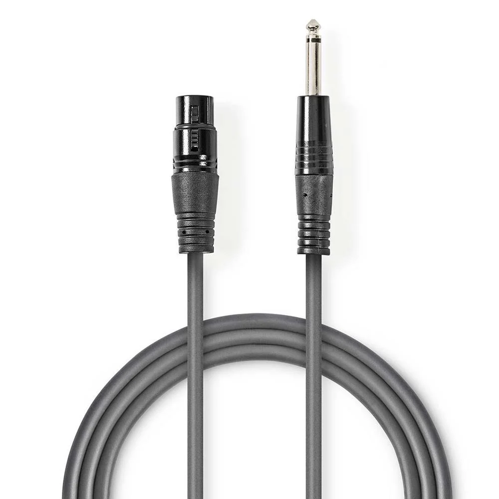 Cabo De &Aacute;udio Xlr Femea Jack 6.35 Macho 1.5mt