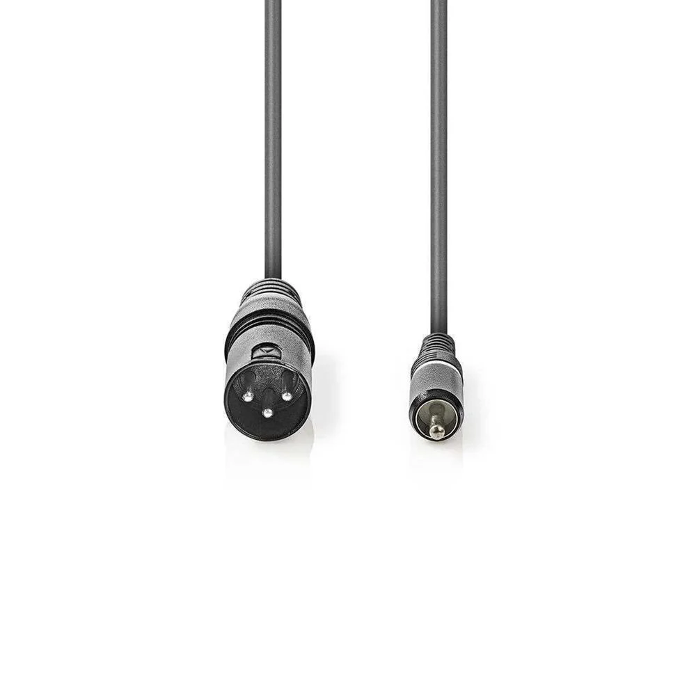 Cabo de &Aacute;udio Xlr 3 Pinos Macho - Rca - 3 Metros