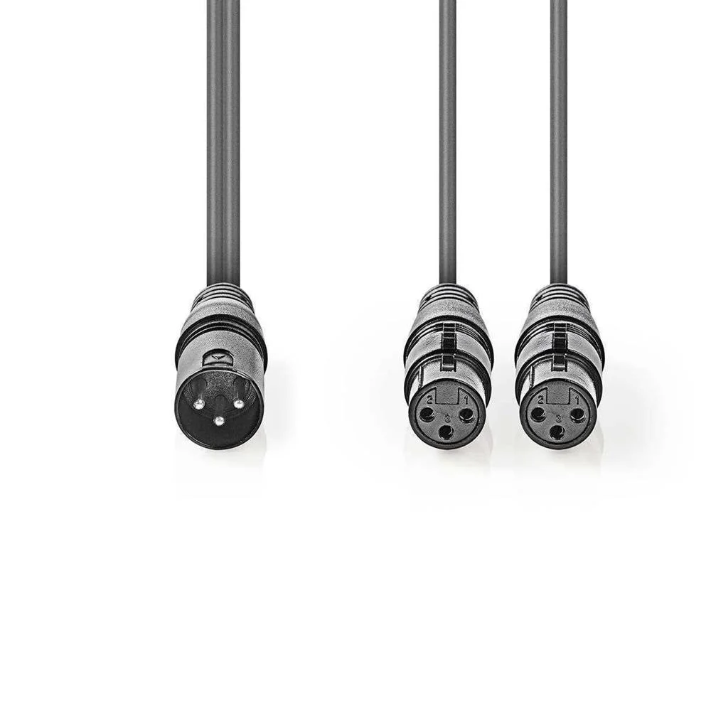 Cabo de &Aacute;udio Compensado Xlr  Xlr Macho de 3 Pin.