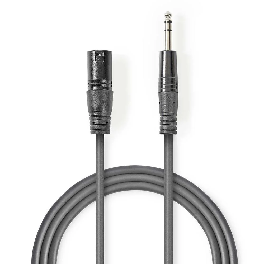 Cabo De &Aacute;udio Compensado Xlr Macho De 3 Pinos
