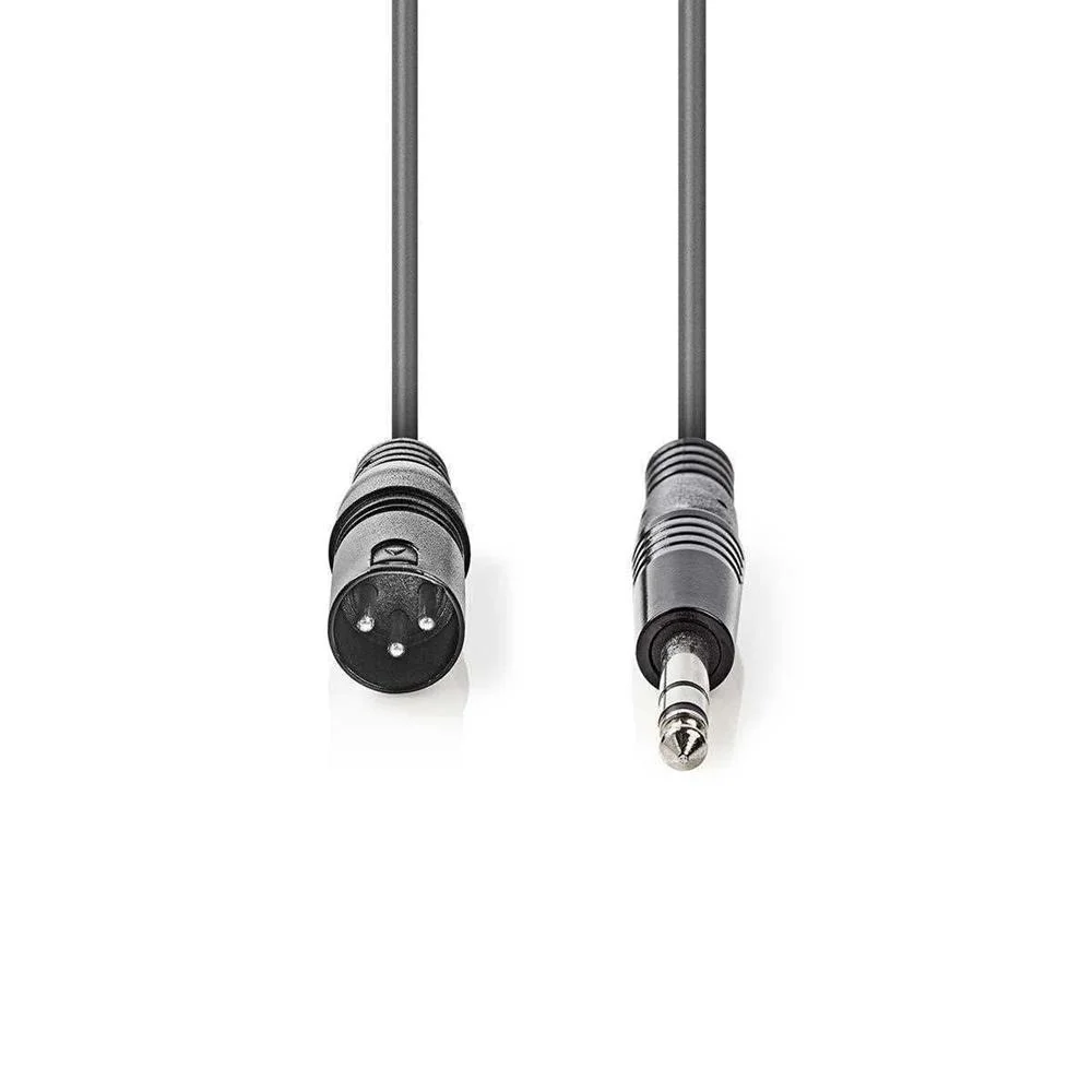 Cabo De &Aacute;udio Compensado Xlr Macho De 3 Pinos