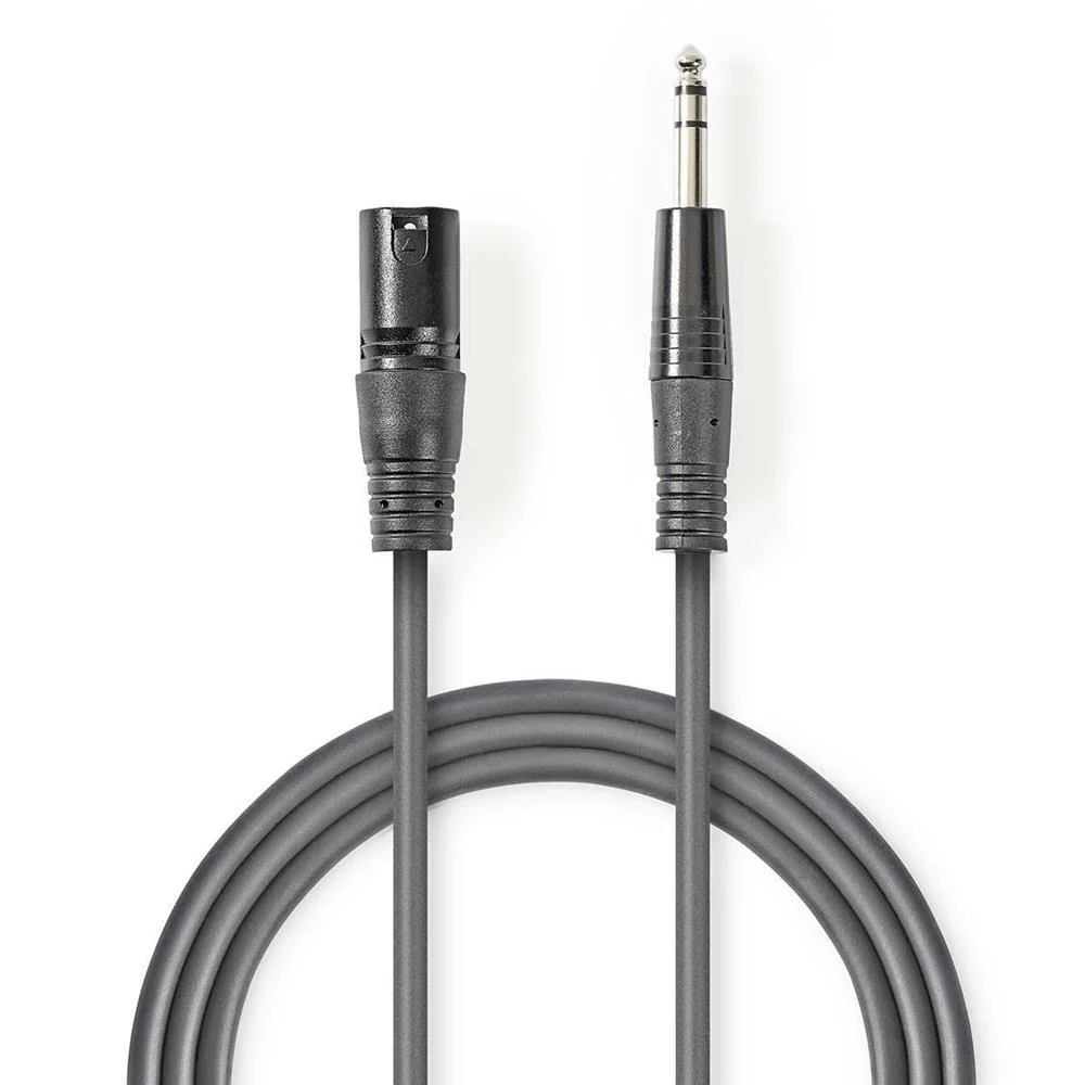 Cabo De &Aacute;udio Xlr Macho Jack 6.3mm