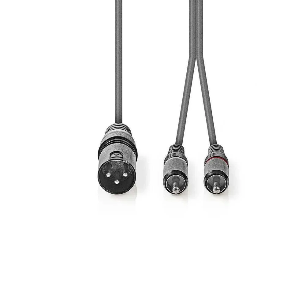 Cabo De &Aacute;udio Xlr  Macho Xlr De 3 Pinos - 2x Mac.